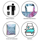 Cute Hanging Car Trash Garbage Bag 100% Leakproof Waterproof Multipurpose for Car Back Front Seat Console with Hanging Strap (Mermaid)