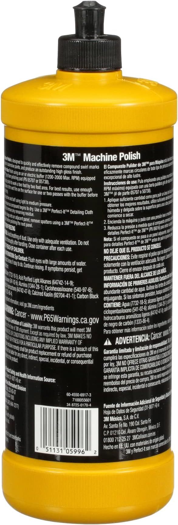 Perfect-It 3M Machine Polish, 05996, Easy Cleanup, Silicone Free, 1 qt (32 fl oz/946 mL)