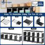 Mavivegue Bookshelf,16 Cube Storage Organizer,Book Shelf Organizer,Tall Bookcase,Black Cube Shelf Cubbies Closet Storage Shel