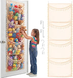 Over The Door Stuffed Animal Storage, Cotton Toy Organizer for Storage Plush Toys,Baby Supplies, Stuffed Animal Holder with 4