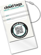 Davis Group Cloud Tags Luggage Tags, Programmable QR Code Labels for Luggage, Smart Luggage Tag Set to Store Information for 