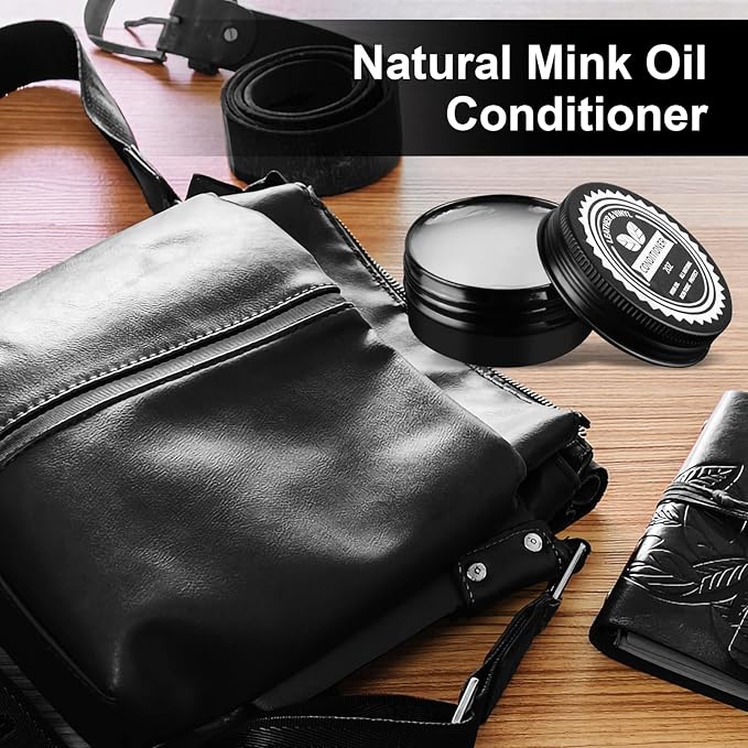 Black Leather Recoloring Balm, Leather Color Restorer Conditioner, Leather Repair Kits for Vinyl Furniture, Sofa, Car Seats, 
