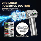 【Upgraded Version】Sycoodeal Car Vacuum Cleaner,Mini Portable Vacuum Cordless,25000PA Powerful Strong Cyclonic Suction USB Rec