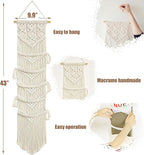 jontell Cap Holder-3 Pack-Hat Organizer for 30 Baseball Caps, Macrame Hat Rack for Wall, Cap Rack for Decoration and Display,