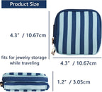Travel Jewelry Case Small Jewelry Organizer Purse Jewelry Bag Women Jewelry Purse Double Layers for Bracelet Rings Earring Ne
