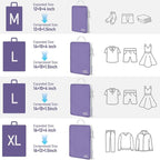 4 Set Compression Packing Cubes, Suitcase Organizer, Lightweight Travel Essentials, Compression Bags For Travel Accessories L