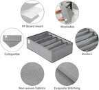 4 Packs T-shirt Drawer Organizers for Clothing,5 Grids Compartment Wardrobe Storage Box, Washable Clothes Organizer for Folde