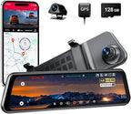 LD4K Max Mirror Dash Cam with 4K Front and 2.5K Rear Camera, STARVIS 2 Sensor, with ADAS BSD LCA Smart Mode, GPS, G-Sensor, L