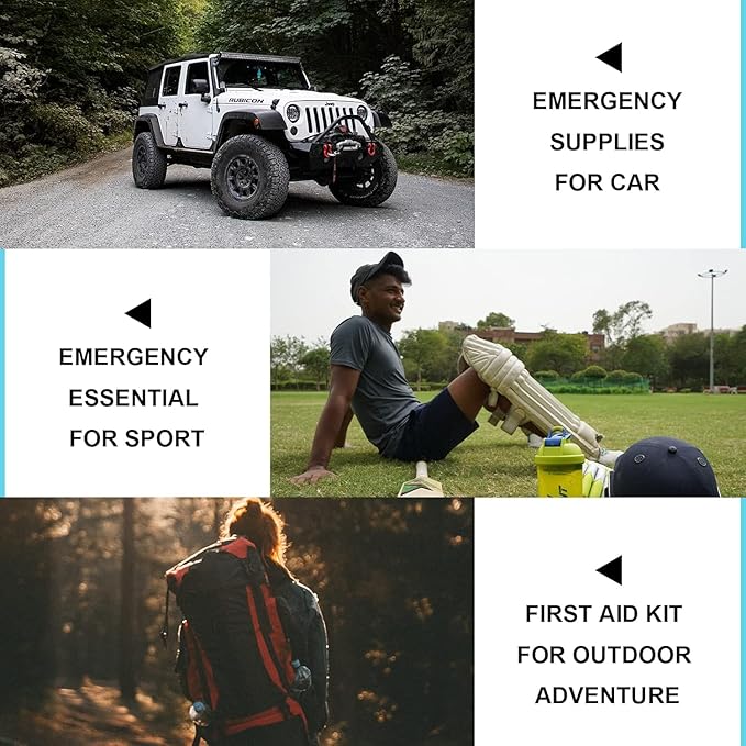 Home Car First Aid Kit Refill Supplies for Business 300Pcs Emergency Kits Urgent Essential for Workpalce Outing Skating Water