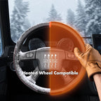 MEWANT Hand Stitch Steering Wheel Cover for 2003-2006 Chevy Silverado 1500 2500 3500 2007 Silverado Classic 2002-2009 Trailblazer Matte PU Carbon Fiber Microfiber Leather Steering Wheel Wrap