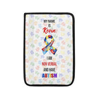 My Name is Seat Belt Autism Awareness Seat Belt Cover for Kid Family Special Need Autistic Medical Alert Car Cushion Cover Support Autism Gift Personalized Name 45