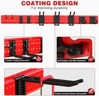 NattyDot Garage Tool Organizer Wall Mount 49.5inch With 9 Hooks,Shovel Holder Wall Mount Ski Rck for Garage Garden Tool Rack 
