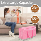 6 Pack-Extra Large Heavy Duty Moving Bags - Waterproof Storage Totes with Handles & Zippers, Foldable for College Dorm, Stora