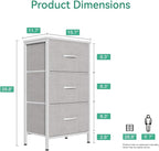 AODK Dresser for Bedroom Nightstand Small Dressers Chest of Drawers End Table for Living Room, Closet Dresser with 3 Storage 