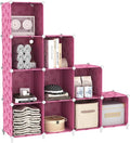 UNKU Cube Storage Organizer, 10 Cube Closet Organizer Storage Shelves, DIY Stackable Bookcase, Clothes Organizer Shelf for Cl
