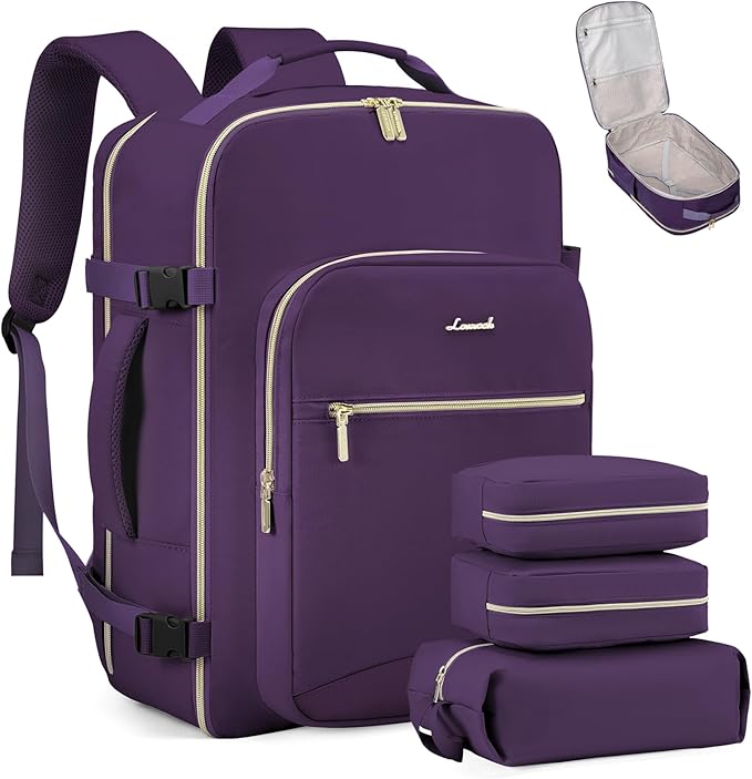 LOVEVOOK Travel Backpack for Women & Men 50L,Airline Approved Carry On Backpack Travel Essentials,TSA Carry on Luggage,Waterp