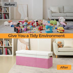 Extra Large Toy Box,150L Foldable Sturdy Toy Storage with Lid,40"x14"x16" Kids Storage Organizer,Toy Chest for Boys&Girls,for