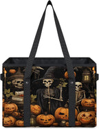 Reusable Grocery Bags Heavy Duty Shopping Bags Foldable Large Tote Bags with Long Handles & Hard Bottom