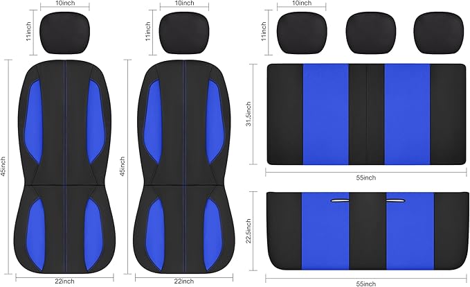 YGL Car Seat Covers for Front Seats,Waterproof Seat Covers for Cars,Durable Neoprene Car Seat Protectors,Interior Covers for 