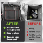 Muslogy Center Console Organizer For 2023-2026 Ford F250 F350 F450 Super Duty Accessories Custom Fit Storage Box Divider(Fit with OEM Tray), Fits Bucket Seats Only, Not for Work Surface Console(Brown)