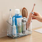 Toothbrush Holders for Bathroom Countertop Organizer, 5 Slots Large Capacity Electric Toothbrush Holder Wall-Mount for Space 