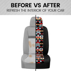BDK Aztec Pattern Car Seat Covers for Front Seats, 2-Pack Geometric Print Front Seat Cover Set with Matching Headrest, Sidele