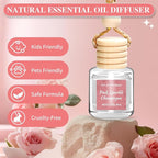 6 Pack Car Air Freshener, Long Lasting Natural Essential Oil Fragrance Diffuser - Pink Sparkle Champagne, Moonlit Gardenia & 