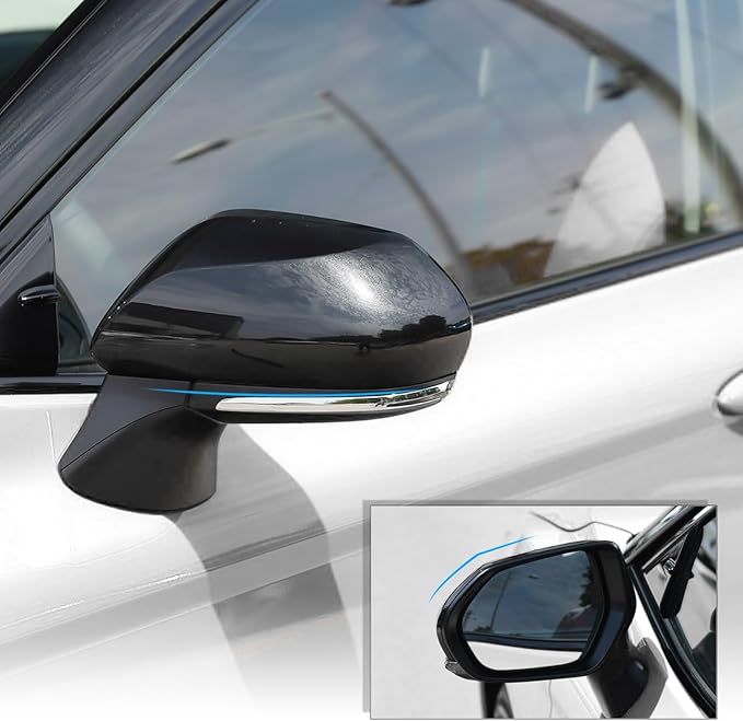 CKE Compatible with Toyota Camry 2026 2025 2024 2023 2022 2021 2020 2019 2018 Accessories Car Exterior Door Side Rearview Mirror Guard Cover Trim Caps -Glossy Black