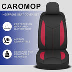 CAROMOP Neoprene Car Seat Cover 2 Front Seats, Waterproof Seat Covers for Cars, Universal Fit for Most Car Interior Covers-Se