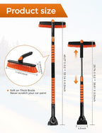 59" Ice Scrapers for Car Windshieldand Extendable Snow Brush with Foam Grip and 360° Pivoting Brush Head for Christmas Car Auto Truck SUV