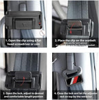 2PCS Tri-Color Car Seatbelt Adjuster for car Universal Car Seat Belt Pads Cover for More Comfortable Driving (C)