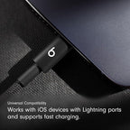 Beats USB-C to Lightning Woven Short Cable Fast Charging Durable/Tangle-Free Compatible Charger for Apple Devices w Lightning