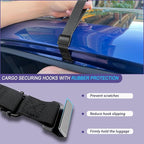 Car Rooftop Cargo Tie Down Hook Straps,Adjustable Roof Cargo Carrier Straps for Car Roof Bag,No Roof Rack Required,6Pcs