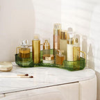 INVSSENE Corner Bathroom Countertop Organizer, Vanity Organizer Trays for Counter, Makeup Organizers, Perfume Tray, Skincare 