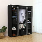 69" Portable Closet Storage Organizer Wardrobe Clothes Rack,Covered Garment Rack,Steel Tube Clothes Storage Organizer,Freesta