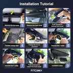 Fitcamx Front 2K+Rear 1080P Dash Cam Adapts for Toyota Tacoma & Hybrid 2024-2026, OEM Look, Dual HD Video, WiFi & APP, Loop R