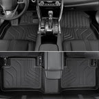 Floor Mats for Honda Civic 2016-2021, All Weather Floor Mats Trunk Cargo Liner and Door Sill Guards Accessories, Full Coverage Set (Fit Sedan Models)