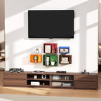 Acrylic Floating Shelves for Wall, Wall Mounted Square Cube Shelf for Bedroom Living Room Bathroom Kitchen, Storage Shelf Dis