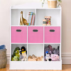 Black Fabric Cubby Storage Bins,13x13x13 Inches ,Cube Organizer Bin Foldable Storage Boxes with Dual Handles Fabric Organizer