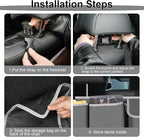 UYYE Trunk Hanging Organizer, Backseat Storage Bag, Collapsible Car Interior Accessories with 4 Pockets & 2 Mesh Pouches for