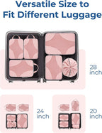 BAGSMART Compression Packing Cubes for Travel, Compressible Luggage Organizer for Cruise Ship, Lightweight Travel Essentials 