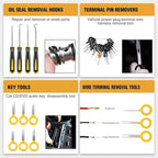 GOOACC 238Pcs Trim Removal Tool, Auto Push Pin Bumper Retainer Clip Set Fastener Terminal Remover Tool Adhesive Cable Clips K