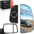 A-Premium Right Passenger Side Lower Mirror Glass - Compatible with 2009-2024 Dodge Ram 1500 2500 3500 - Towing Mirror Convex with Backing Plate, Replace# 68067730AA