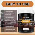 Black Leather Recoloring Balm, 12oz Leather Color Restorer for Couches, Leather Repair Kit for Furniture, Leather Dye for Lea