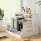 REALINN Under Sink Organizer, Pull Out Cabinet Organizer 2 Tier Slide Out Sink Shelf Cabinet Storage Shelves, Under Sink Stor