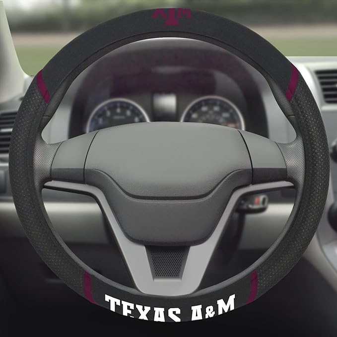 FANMATS NCAA Unisex-Adult Embroidered Steering Wheel Cover