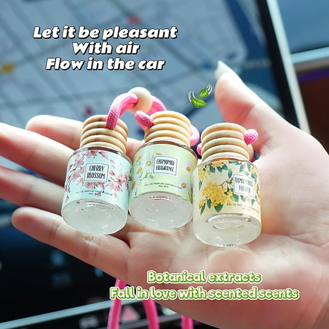 Car Air Freshener Diffuser, Hanging Car Scents Air Freshener, Car Fresheners Long Lasting, Essential Oil Diffuser, Fragrance 