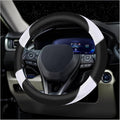 Soft Leather Steering Wheel Cover with Breathable Design and Anti-Slip Grip, Fully Compatible with Tesla, Toyota, Honda, Niss