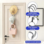 LINFIDITE 15 PCS Baseball Hat Rack Hanger Holder Organizer Flexible Multi Hook Wall Mounted Over Door Cap Display Storage Rac