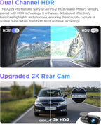 VIOFO A229 Pro 4K HDR Dash Cam, Dual STARVIS 2 IMX678 IMX675, 4K+2K Front and Rear Car Camera, 2 Channel with HDR, Voice Cont